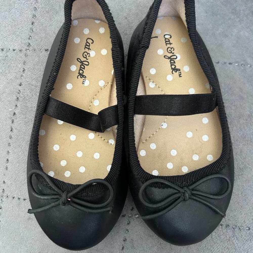 Cat & Jack Black Kids Ballet Flats